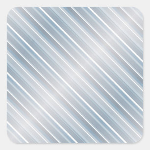 Stylish striped grey-blue square sticker
