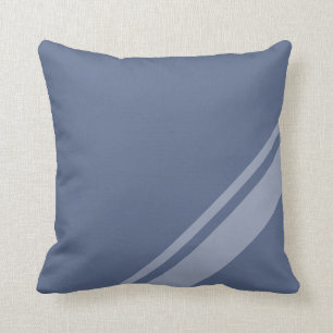 Stylish Striped Pigeon Blue Cushion
