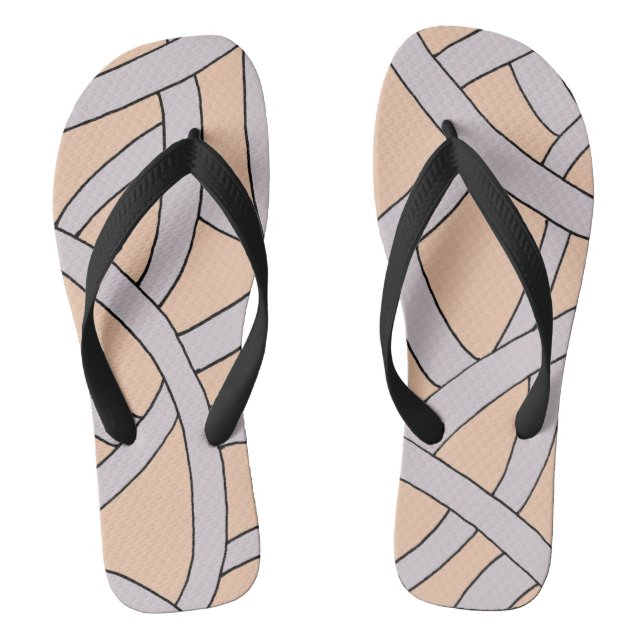 Stylish Stripes Fantasy Design Flip Flops (Footbed)