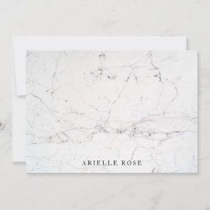 Stylish Subtle White Marble Card
