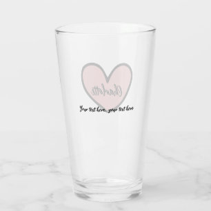 Stylish Sweet Heart Personalized gifts template Glass