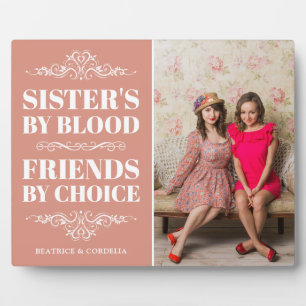 Stylish Sweet Sister's Photo Plaque