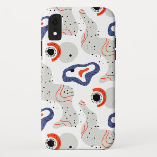 Stylish Swirls and Curbs Abstract Pattern iPhone XR Case