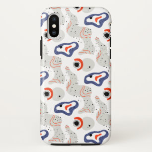 Stylish Swirls and Curbs Abstract Pattern iPhone X Case