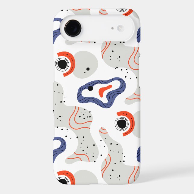 Stylish Swirls and Curbs Abstract Pattern Case-Mate iPhone Case (Back)