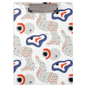 Stylish Swirls and Curbs Abstract Pattern Clipboard