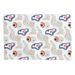 Stylish Swirls and Curbs Abstract Pattern Pillowcase