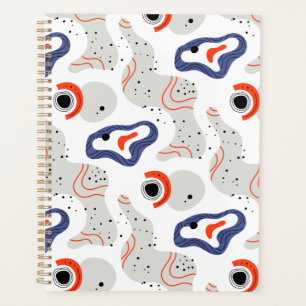 Stylish Swirls and Curbs Abstract Pattern Planner