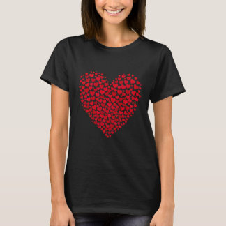 Stylish T-shirt with a heart of little hearts