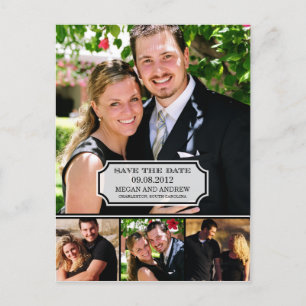 Stylish Tab Save The Date Postcard