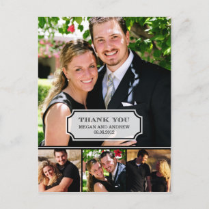 Stylish Tab Wedding Thank You Card