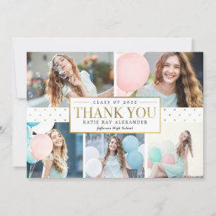 Stylish Tag Graduation Thank You Note Card