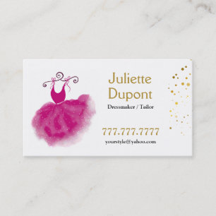 Stylish Tailor Dressmaker gold wedding salon Busin Business Card