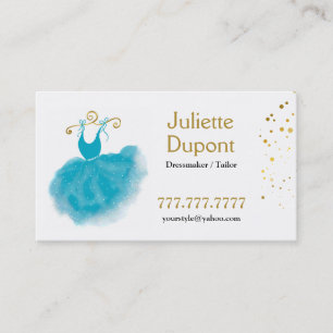Stylish Tailor Dressmaker gold wedding salon Busin Business Card
