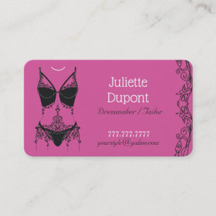 Stylish Tailor Dressmaker Lingerie salon Business Card