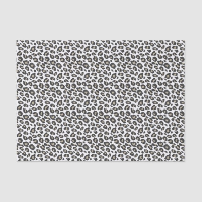 Stylish Tan Leopard Print Tissue Paper (Front)