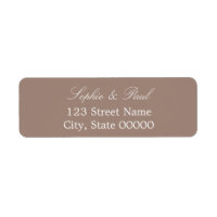 Stylish Taupe Return Address Label