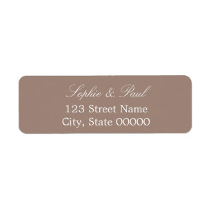 Stylish Taupe Return Address Label