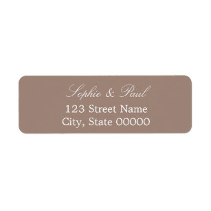 Stylish Taupe Return Address Label