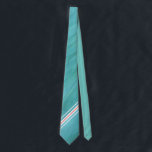Stylish Teal Tie<br><div class="desc">This stylish tie is in shades of teal and turquoise with slim stripes of white and coral.</div>