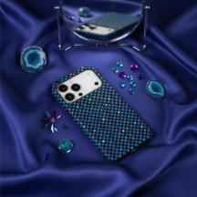 Stylish Teal & Violet Polka Dot Chic Pattern