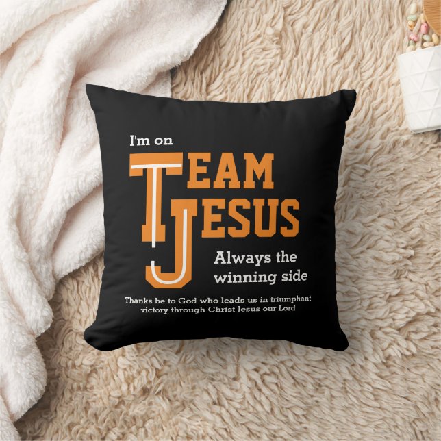 Stylish TEAM JESUS Christian Cushion (Blanket)