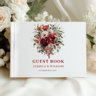 Stylish Terracotta Autumn Wedding Guest Book