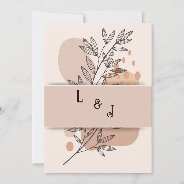 STYLISH TERRACOTTA BOHO WEDDING INVITATION (Front)