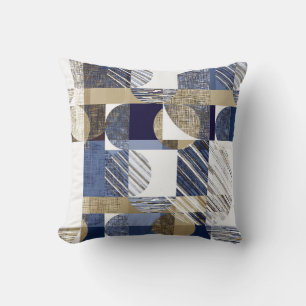 Stylish textured geometric throw pillow
