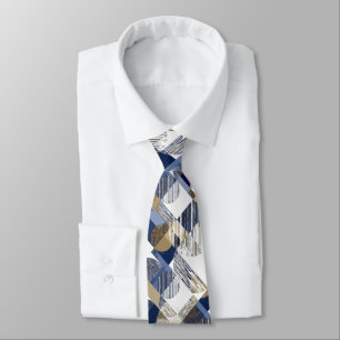 Stylish textured geometric  tie