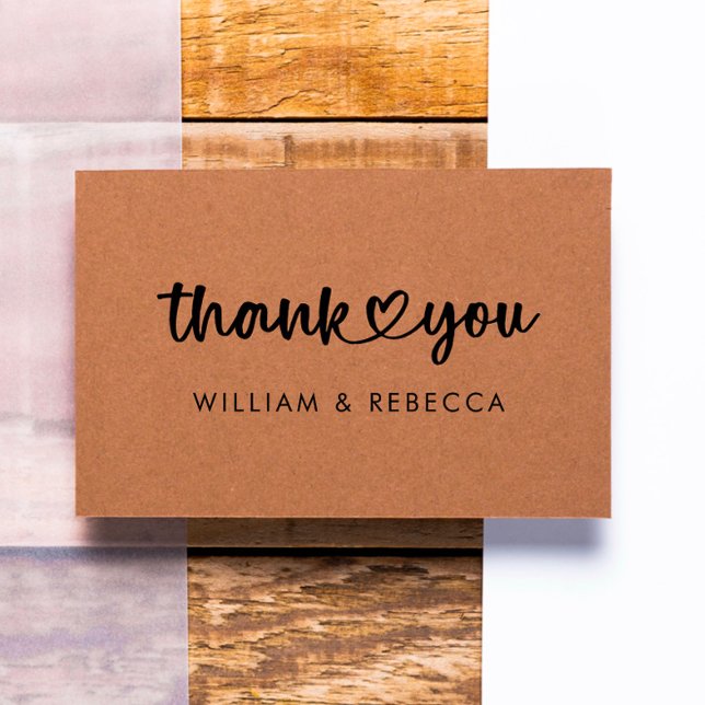  Stylish Thank You Custom Names Script Heart Rubber Stamp (Creator Uploaded)
