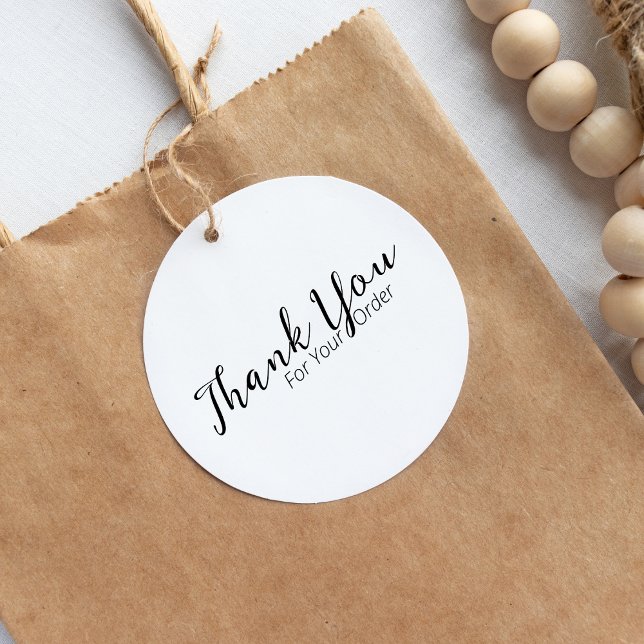 Stylish Thank you Small Business Handmade Script Rubber Stamp (Creator Uploaded)