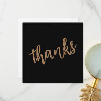 Stylish Thanksgiving Text Thank You Card
