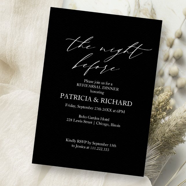 Stylish The Night Before Rehearsal Dinner Invitation (Creator Uploaded)