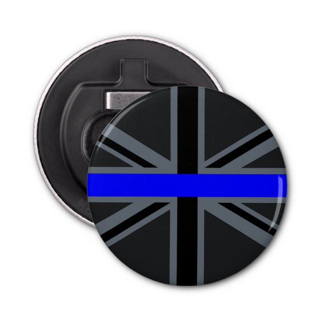 Stylish Thin Blue Line Union Jack Bottle Opener (Front)