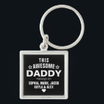 Stylish This Awesome Daddy Belongs To Father's Day Key Ring<br><div class="desc">Personalised This Awesome Daddy Belongs To Star Father's Day Keychain
Personalise it with the names of your kids.</div>