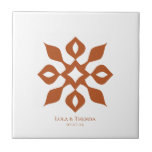 Stylish Thoughtful Wedding Gift Tile<br><div class="desc">This simple and sweet tile is a thoughtful keepsake gift for newlyweds,  friends and family. Choose the colour of your preference and add name and date. Feel free to adapt the design!</div>
