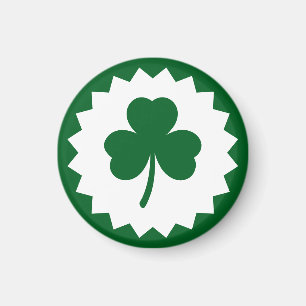Stylish Three Leaf Clover Design Premium Magnet