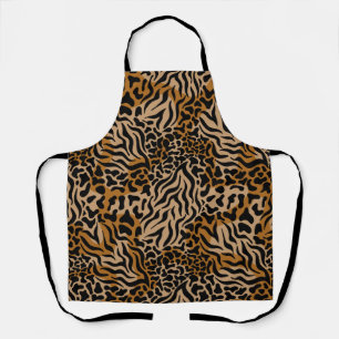 Stylish Tiger Skin Striped Animal Print Apron