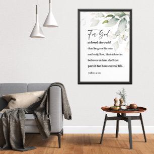 Stylish & Timeless John 3:16 Scripture Wall Art