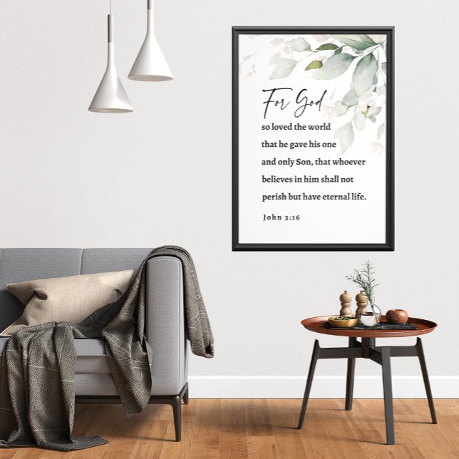 Stylish & Timeless John 3:16 Scripture Wall Art  (Creator Uploaded)