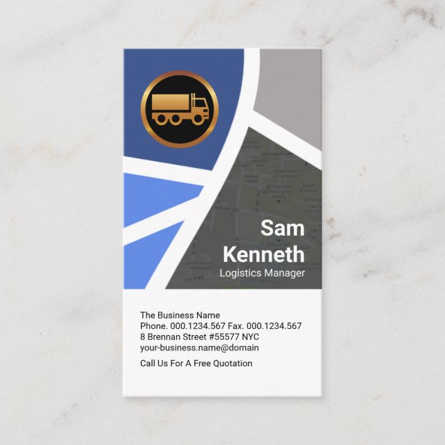 Stylish Topography White Roads Transport Driver Business Card (Front)