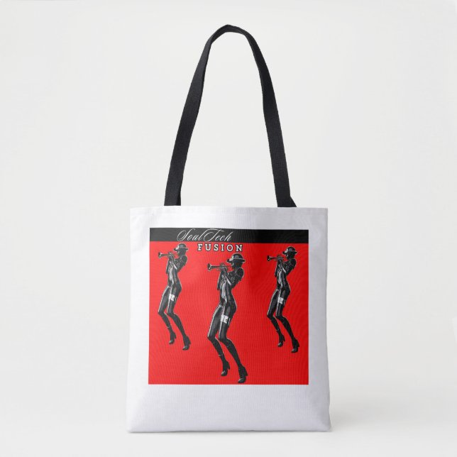 Stylish Tote - A Medley of Man, Machine & Music!  Bag (Front)
