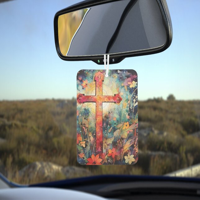 Stylish Touch of Serenity: Fresh Scents Cross Car Air Freshener (Creator Uploaded)