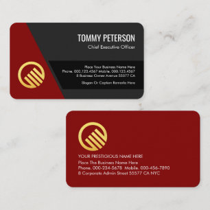 Stylish Trapezium Layers Business Owner Business Card