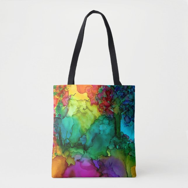 Stylish, Trendy and Colourful Abstract Tote Bag (Front)