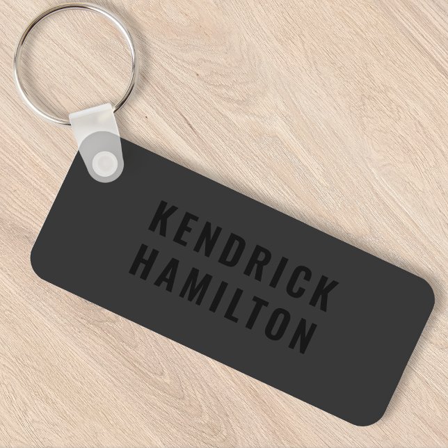 Stylish Trendy Black Out Modern Minimalist Simple Key Ring (Creator Uploaded)
