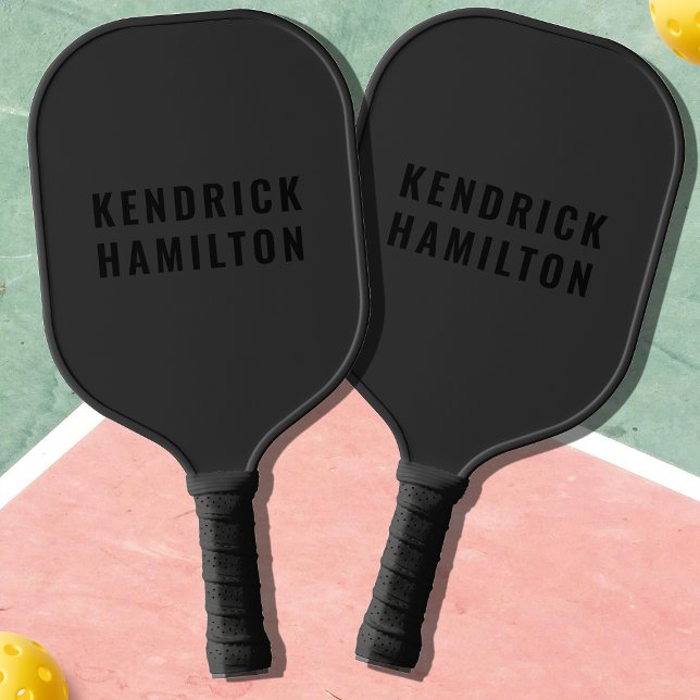 Stylish Trendy Black Out Modern Minimalist Simple  Pickleball Paddle (Creator Uploaded)