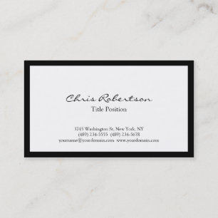 Stylish Trendy Black White Charming Business Card