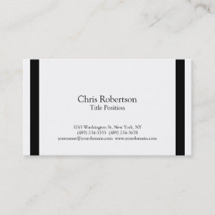 Stylish Trendy Black White Charming Business Card